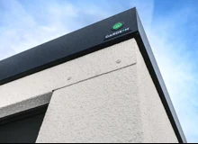 Garden house with Hormann safety garage door