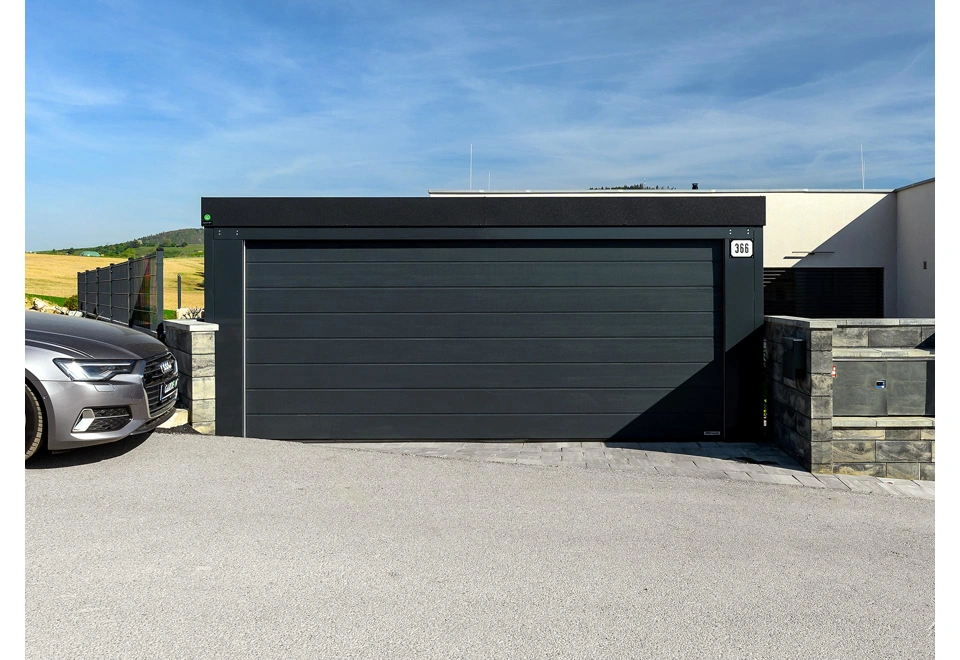 GARDEON® Carport with safety garage door