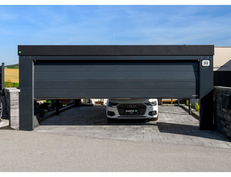 GARDEON® Carport with safety garage door