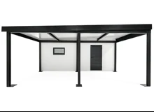 Garden house with Hormann safety garage door