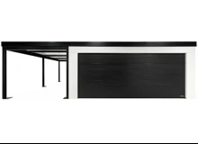 GARDEON® Garage with door, window and carport