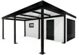GARDEON® Garage with door, window and left carport
