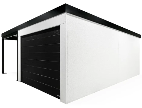 GARDEON® Garage with door, window and left carport