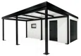GARDEON® Garage with door, window and left carport