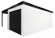 GARDEON® Garage with door, window and left carport