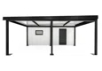 GARDEON® Garage with door, window and left carport