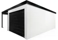 GARDEON® Garage with door, window and left carport