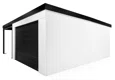 GARDEON® Garage with door, window and left carport