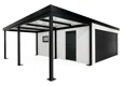 GARDEON® Garage with door, window and left carport