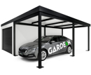 GARDEON® Garage with door, window and right carport