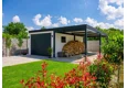 Garden house with Hormann safety garage door