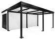 GARDEON® Garage with door, window and right carport