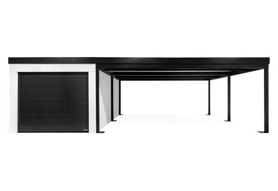 GARDEON® Garage with door, window and right carport