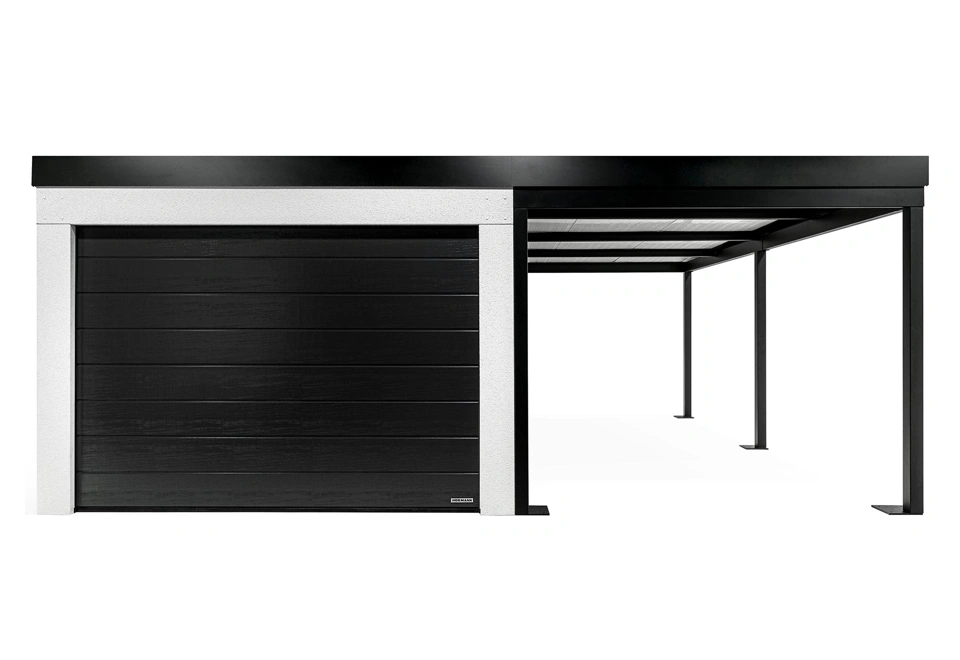 GARDEON® Garage with door, window and right carport