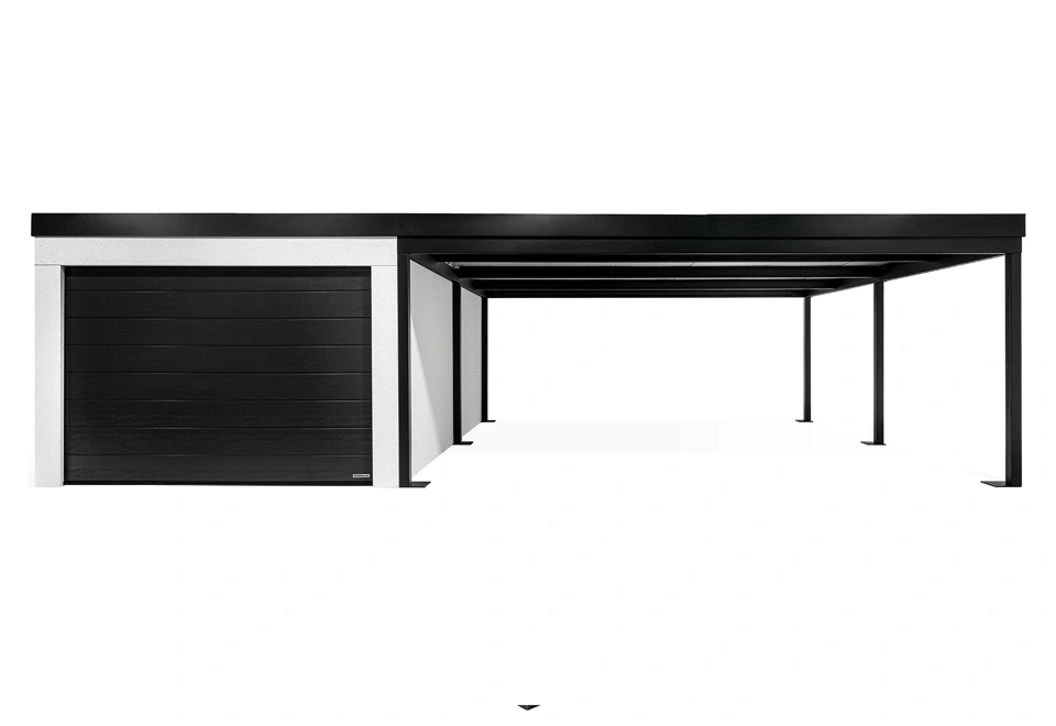 GARDEON® Garage with door, window and right carport
