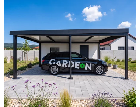 GARDEON® Garage with Hörmann Sectional Garage Door (2500 × 2125 mm) and carport
