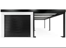 GARDEON® Garage with Hörmann Sectional Garage Door (2500 × 2125 mm) and carport