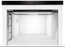 Garden house with Hormann safety garage door