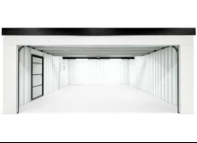 Garden house with Hormann safety garage door