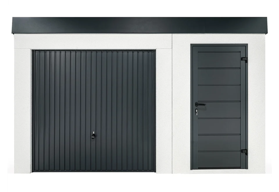 GARDEON® Garden House with door and safety garage door