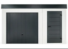 GARDEON® Garden House with door and safety garage door