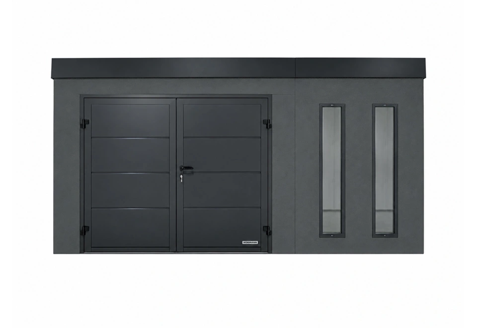 GARDEON® Garden House with double Hörmann door and two skylights