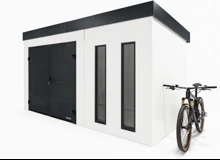 Garden house with double door and two skylights
