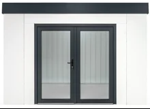 Garden house with double panoramatic door