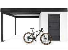 Garden house with carport
