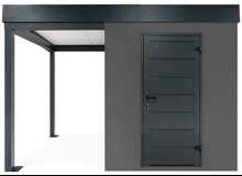 GARDEON® Garden House with Hörmann door and carport