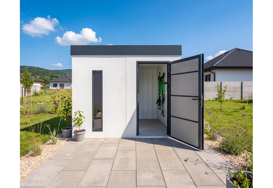GARDEON® Garden House with Hörmann door and skylight