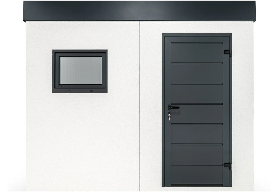 Garden house with Hormann door and window