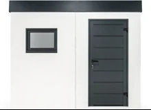Garden house with Hormann door and window
