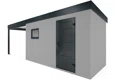 GARDEON® Garden house with Hörmann door and window with carport