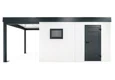 GARDEON® Garden house with Hörmann door and window with carport
