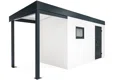 GARDEON® Garden house with Hörmann door and window with carport