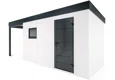 GARDEON® Garden house with Hörmann door and window with carport