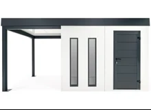 Garden house with two skylights and left carport