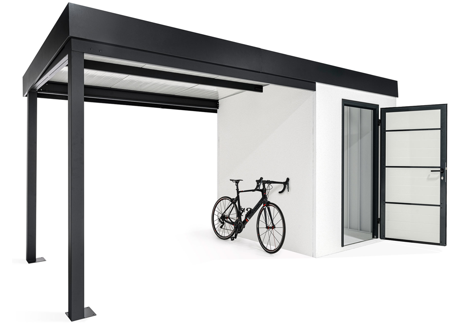 Garden house with carport