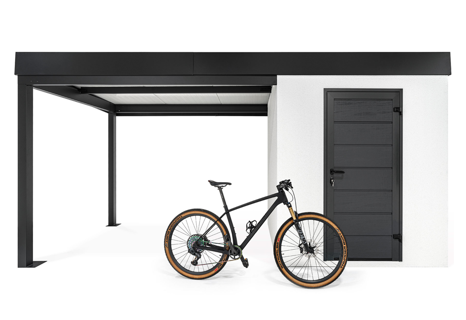 Garden house with carport