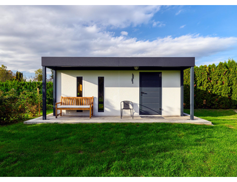 GARDEON® House with door, window, 2 skylights and front carport