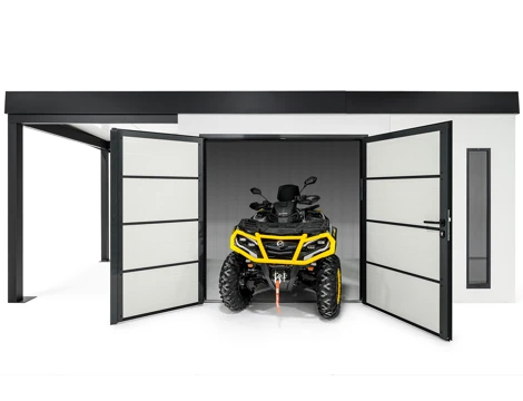 GARDEON® House with double door Hörmann and left carport