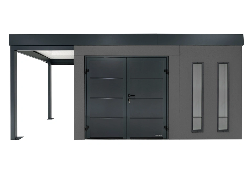 GARDEON® House with double door Hörmann and left carport