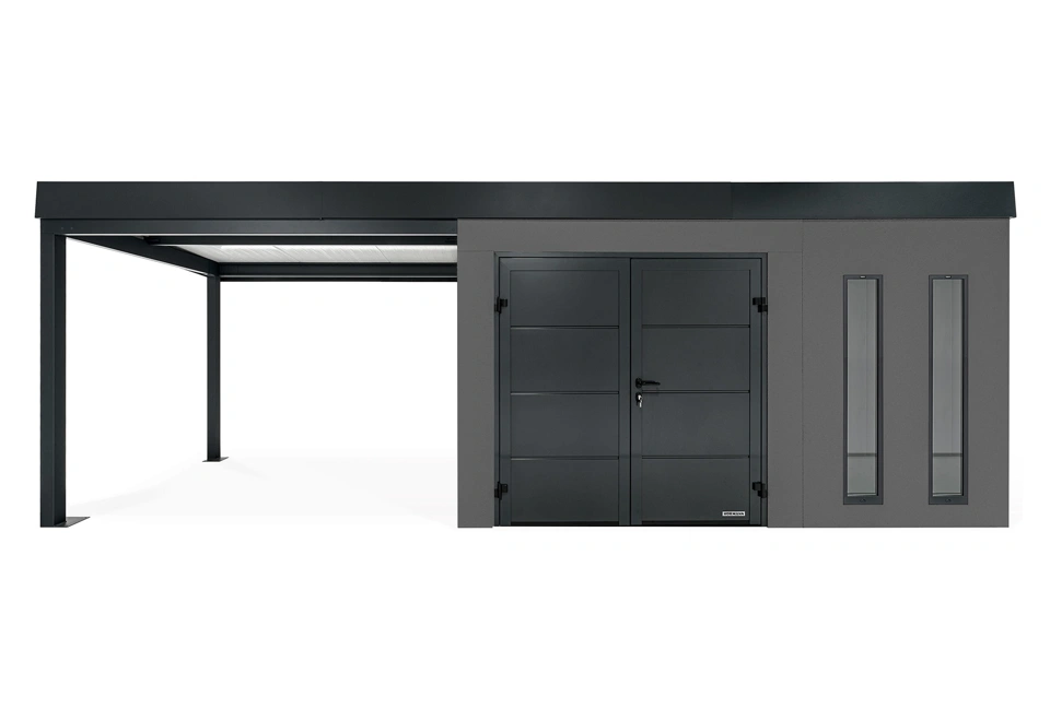 GARDEON® House with double door Hörmann and left carport