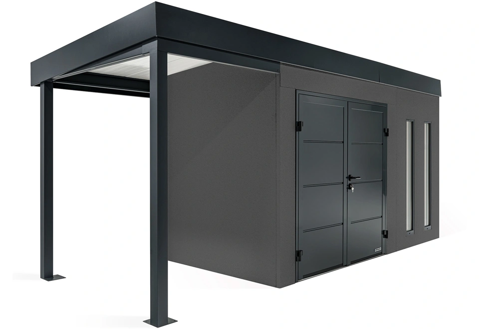 GARDEON® House with double door Hörmann and left carport