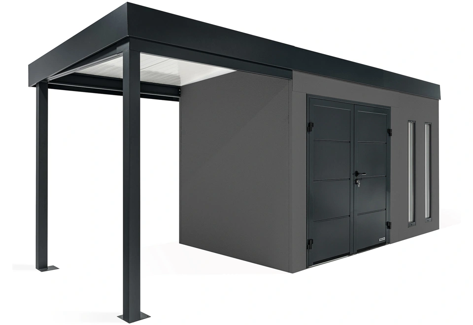 GARDEON® House with double door Hörmann and left carport