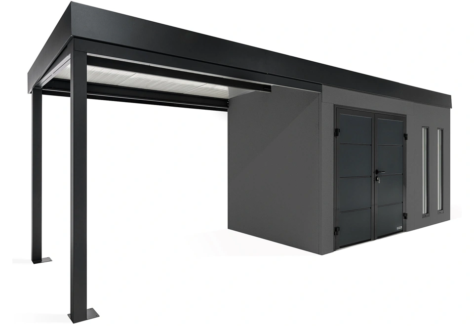 GARDEON® House with double door Hörmann and left carport