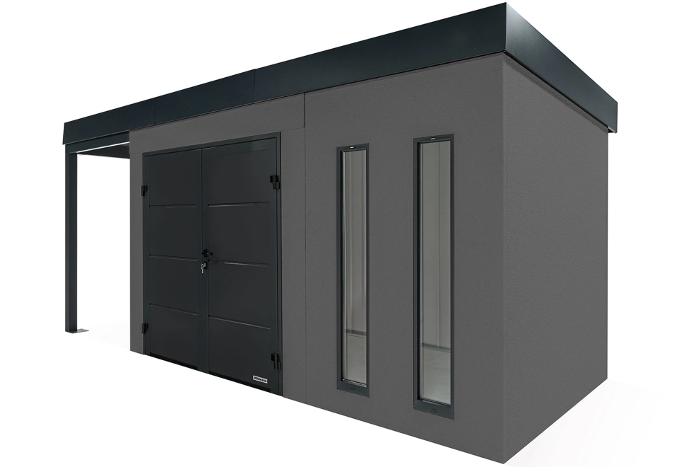 GARDEON® House with double door Hörmann and left carport