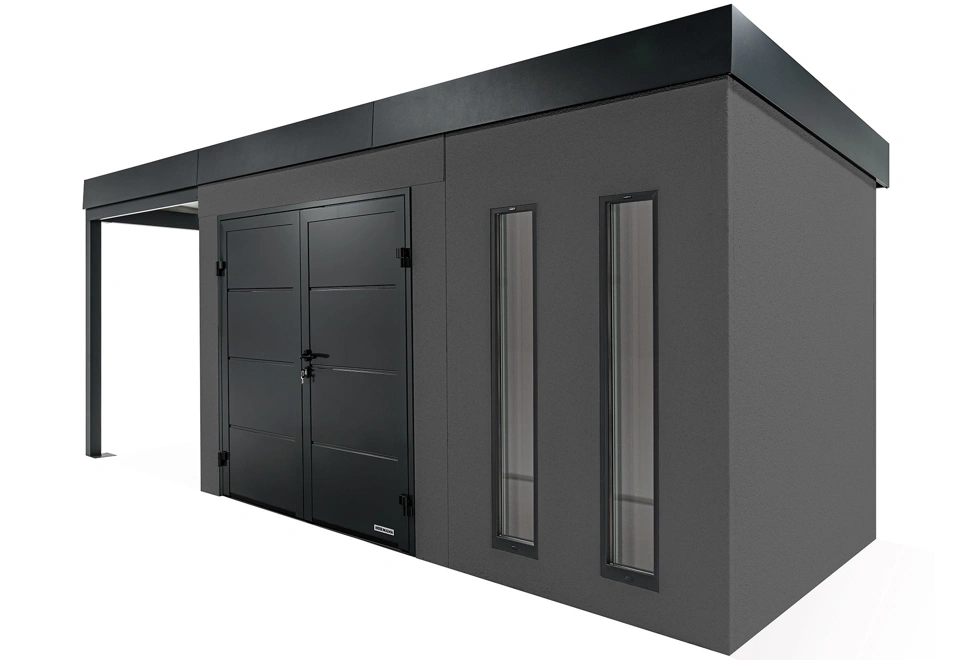GARDEON® House with double door Hörmann and left carport