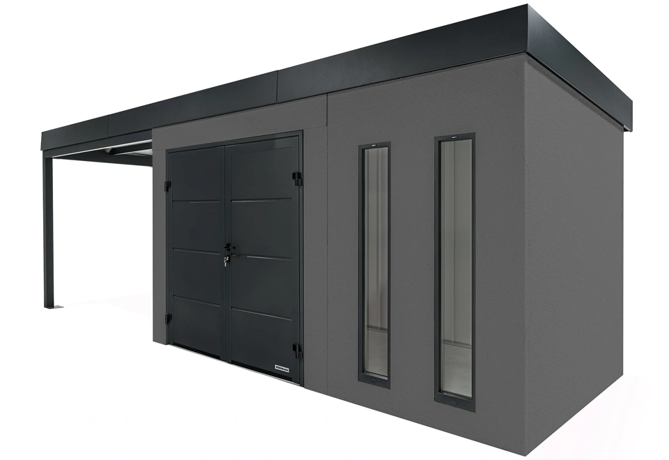 GARDEON® House with double door Hörmann and left carport